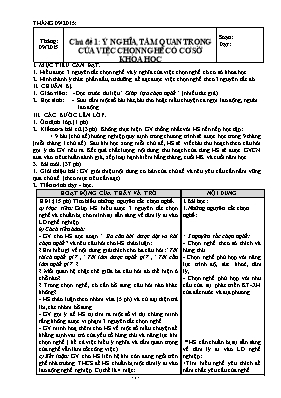Giáo án Hướng nghiệp lớp 9 - Chương trình cả năm - Năm học 2013-2014